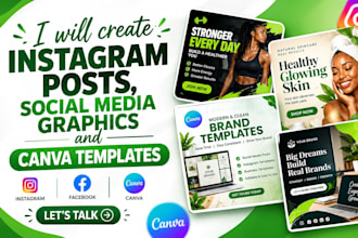 design instagram posts and canva templates