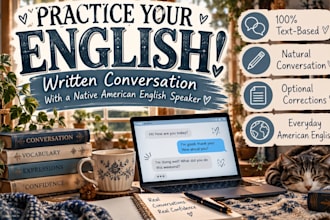practice written conversational english with you