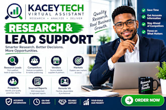 research leads competitors vendors markets prospects sourced reports remote va