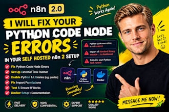 fix python code node errors in your self hosted n8n 2 setup