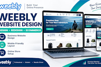weebly website design, redesign, business landing page and mobile optimization