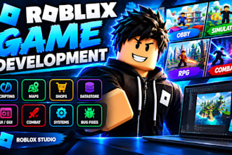 do a roblox full game development, roblox scripter creation roblox full game map