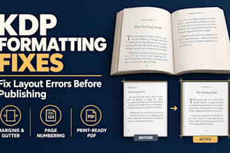 fix KDP book formatting and layout errors