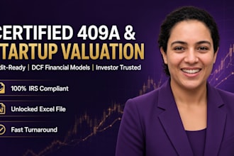 provide a certified 409a valuation and startup business appraisal report