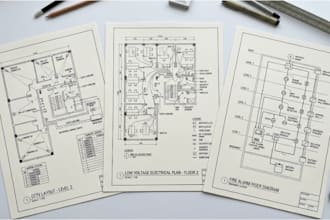 draw low voltage electrical plans, cctv layouts, and fire alarm risers