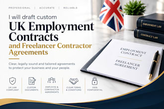 draft custom UK employment contracts and freelancer contractor agreements
