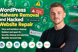 do wordpress malware removal, hacked website repair and security cleanup
