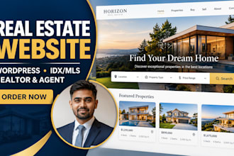 build realtor or agent wordpress real estate website with idx mls integration