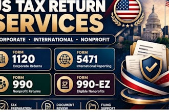 handle US corporate and nonprofit tax return preparation