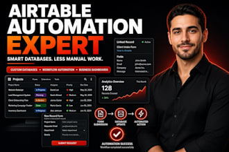 build airtable automation workflows, databases, forms, dashboards for businesses