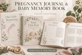 design pregnancy journal baby memory book parenting workbook and newborn planner