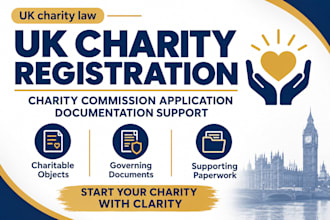 prepare your UK charity registration application for charity commission