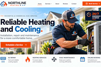 design wordpress hvac website heating cooling ac repair appointment booking site
