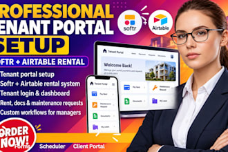 build a tenant portal for property base managers in softr with airtable rental