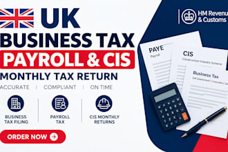 file UK business tax payroll cis monthly tax return for construction contractor