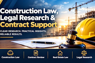 provide construction law research, claims analysis, and dispute support