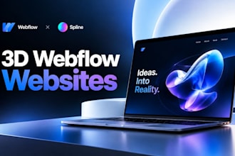 3d webflow animated website spline animation threejs website 3d landing page