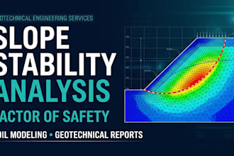 perform slope stability analysis and factor of safety calculations