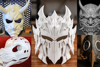 3d print and paint 3d mask cosplay mask 3d helmet custom printed halloween mask