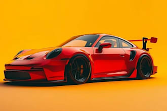 create photorealistic automotive 3d car models for game and vehicle rendering