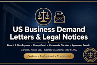 prepare a professional US commercial dispute demand letter