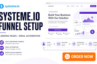 systeme io sales funnel design email marketing automation and landing page setup