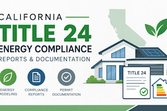 prepare title 24 energy compliance report, cbecc model, cf1r report for permit