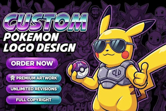 create pokemon art logo fakemon mascot for stream twitch youtube banner website