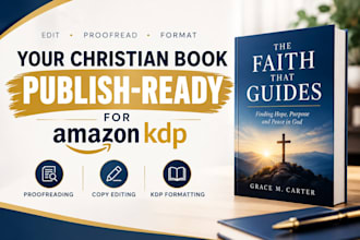 proofread copy edit and format your christain book amazon kdp