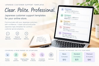 create japanese customer service templates