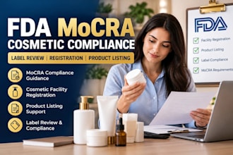 assist with fda mocra cosmetic compliance and label review