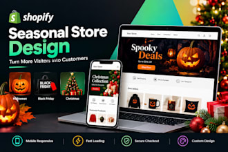 design halloween shopify store christmas halloween store design black friday