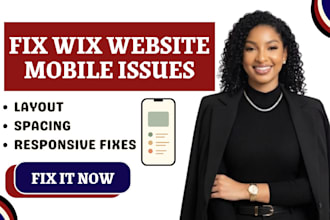 fix wix website mobile layout and responsive design issues