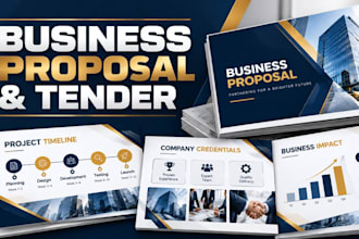 design business proposal and tender presentations for companies and teams