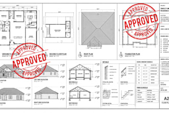 review engineer stamp seal and sign architectural plans for ca, tx, nj, il oh ga
