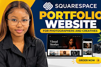 build a squarespace portfolio website for photographers and creatives