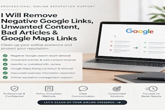 remove negative links, unwanted content and articles bad map links from google