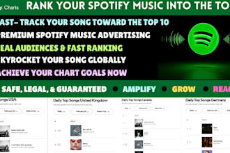 chart your spotify music and organic spotify growth to top 10 spotify chart