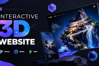 create immersive and interactive 3d website threejs, webgl, r3f, webgpu and gsap