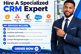 setup freshsales asana CRM mailchimp automation  salesforce zapier integration