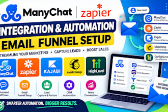 integrate manychat zapier kajabi mailchimp gohighlevel email funnel automation