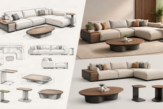 design sectional sofa and side table collections