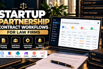 automate startup partnership contract workflows for law firms