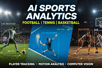 develop ai sports analytics for football, tennis, basketball and player tracking