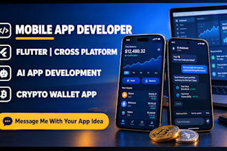mobile app flutter developer crossplatform ai app crypto wallet app development
