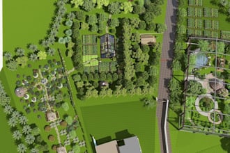 design landscape irrigation plan, sprinkler zones and drip irrigation layout