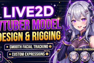 design and rig a professional live2d vtuber model for vtube studio