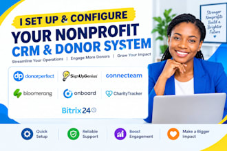 donorperfect signupgenius connecteam bloomerang onboard charitytracker bitrix24