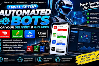 create uber reactivation bot, doordash bot, instacart bot, uber bot, grabber bot