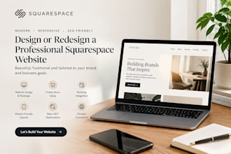 design or redesign squarespace website, setup squarespace website